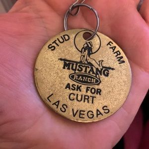 Mustang Ranch Las Vegas CURT Vintage rare key ring charm holder